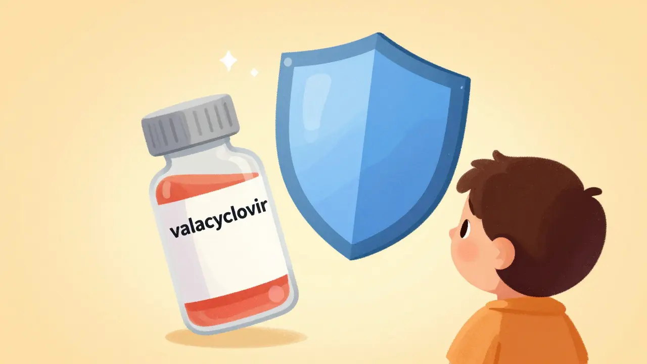 Illustration of medicine bottle and protective shield.